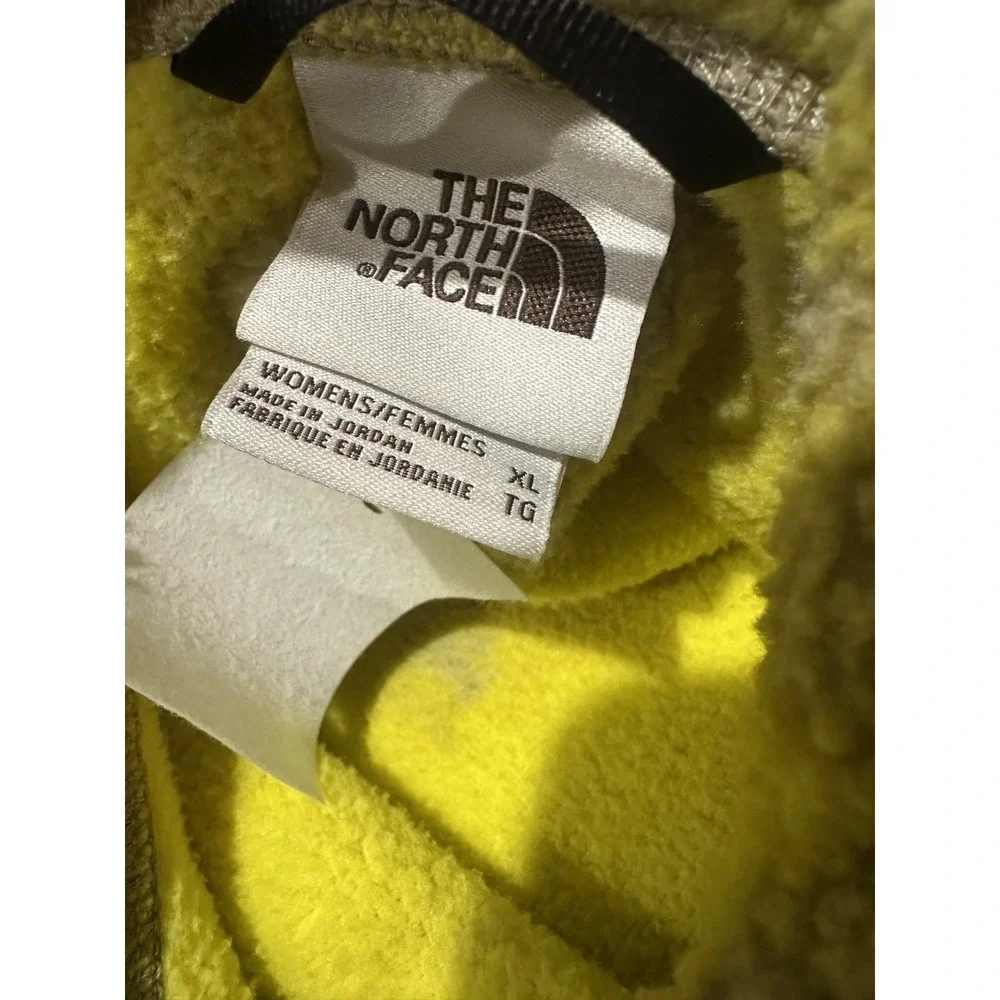 The North Face Cragmont Printed Fleece Jacket Snap Yellow Tan Women's Size XL - Picture 12 of 15